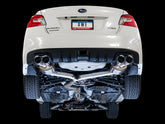 AWE Touring Edition Exhaust for 2015+ VA WRX Sedan - Chrome Silver Quad Tips (102mm) - Mounted